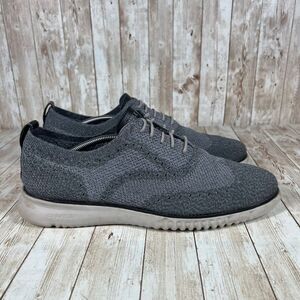 Cole Haan Grand.OS Gray Knit Oxford Wingtip Sneakers Dress Shoes Size 11.5‎